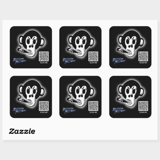 Logo de l'usine Bastard Stickers QR Code (Feuille)