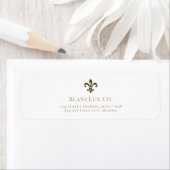 Logo de luxe Fleur-de-lis Étiquettes de adresse bl (En situation)