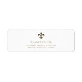 Logo de luxe Fleur-de-lis Étiquettes de adresse bl (Devant)