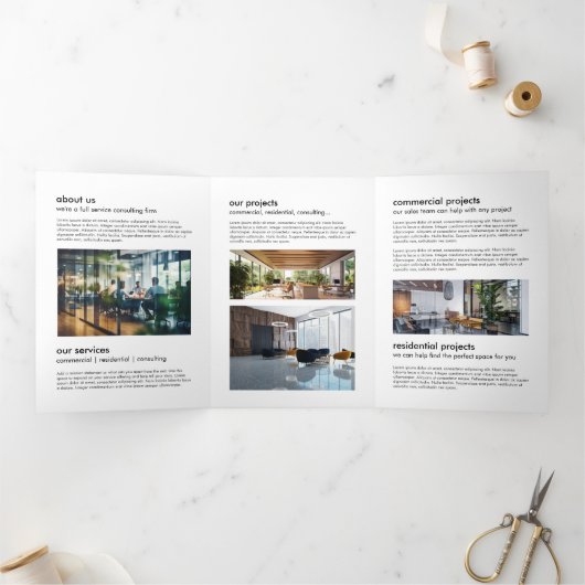 Logo de maison moderne Immobilier Brochure blanche (Intérieur)