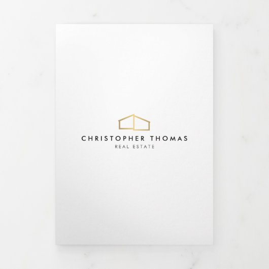 Logo de maison moderne Immobilier Brochure blanche (Page de couverture)
