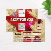 Logo de maquillage de certificat cadeau QR Red Lip (Bureau)