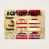 Logo de maquillage de certificat cadeau QR Red Lip (Dos)