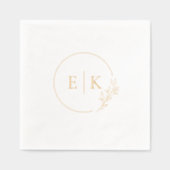 Logo de mariage avec initiales et feuillage élégan (Recto)