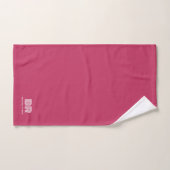 Logo de marque Monogramme moderne Stylish Hot Pink (Serviette à main)