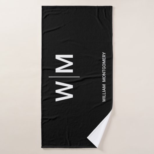 Logo de marque noire | Entreprise (Serviette de bain)