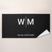 Logo de marque noire | Entreprise (Serviette de bain)