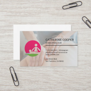 Logo de massage Carte de visite de session chiro