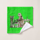 Logo De Meerkat Et Meerkats Sur Green, (Gant de toilette)