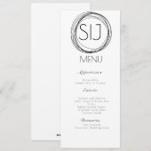Logo de menu de mariage minimaliste circulaire (Devant / Derrière)