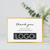 Logo de Merci d'affaires personnalisé Gold de luxe (Debout devant)