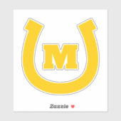 Logo de monogramme personnalisé autocollant de voi (Feuille)