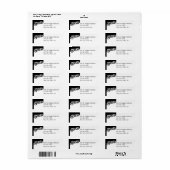 Logo de moto noir blanc classique étiquette person (Feuille entière)