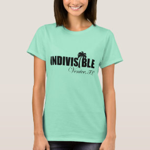 Logo de noir du T-shirt des femmes indivisibles de