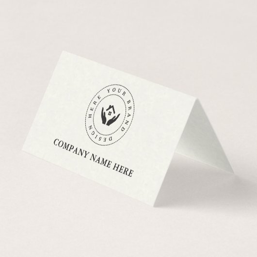 Logo de nom professionnel personnalisé Code QR et (Front)