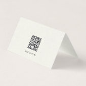 Logo de nom professionnel personnalisé Code QR et (Back)