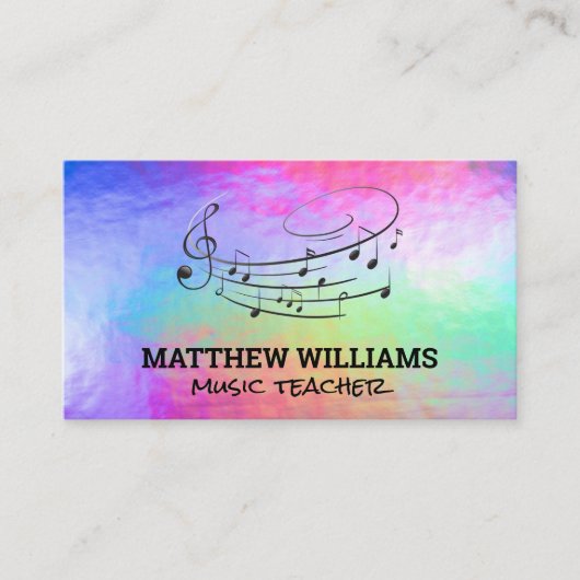 Logo de notes musicales | Fiches de musique Carte  (Devant)