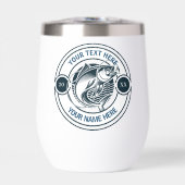 Logo de pêche Basse personnalisé Monogramme Rétro (Avant)