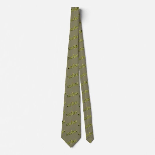 Logo de pelouse Unisex Turquoise Cravate soie (Devant)