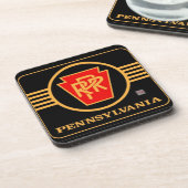 Logo de Pennsylvania Railroad dessous de verre en  (Côté gauche)