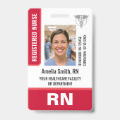 Logo de photo de badge d'identification d'infirmiè (Avant)