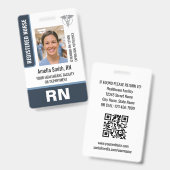 Logo de photo de badge d'identification d'infirmiè (Avant & arrière)