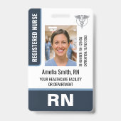Logo de photo de badge d'identification d'infirmiè (Avant)