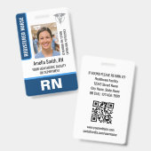 Logo de photo de badge d'identification d'infirmiè (Avant & arrière)