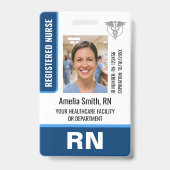 Logo de photo de badge d'identification d'infirmiè (Avant)