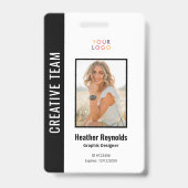 Logo de photo d'employé Badge noir (Avant)