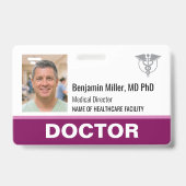 Logo de photo pour badge d'identification de docte (Avant)