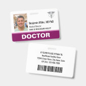 Logo de photo pour badge d'identification de docte (Avant & arrière)