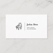 Logo de piano - Cartes de visite (Dos)