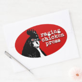 Logo de poulet en vieillissement Sticker ovale ave (Enveloppe)