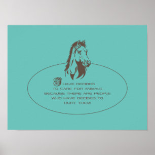 Logo de protection des animaux - Poster