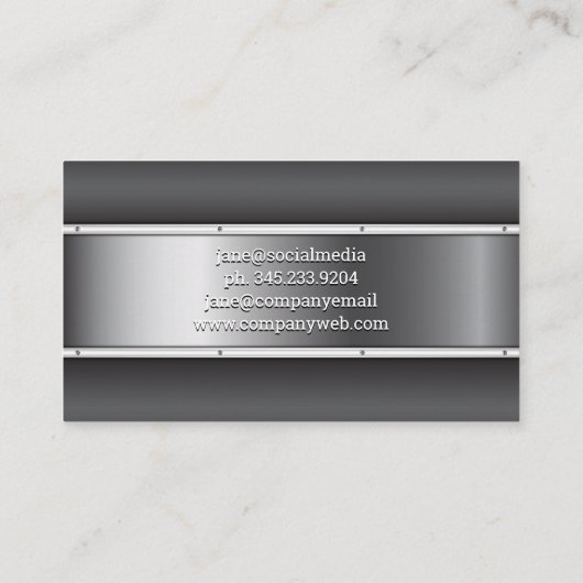 Logo de remise en forme | Carte de visite industri (Dos)