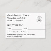 Logo de rendez-vous des dentistes Cartes de visite (Devant)