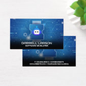 Logo de robot | Carte de circuit bleu (Bureau)