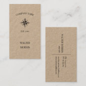 Logo de rose de boussole russe carte de visite kra (Devant / Derrière)