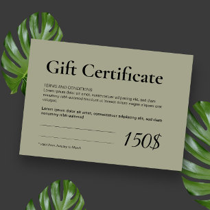 Logo de Sage moderne Certificat cadeau d'affaires