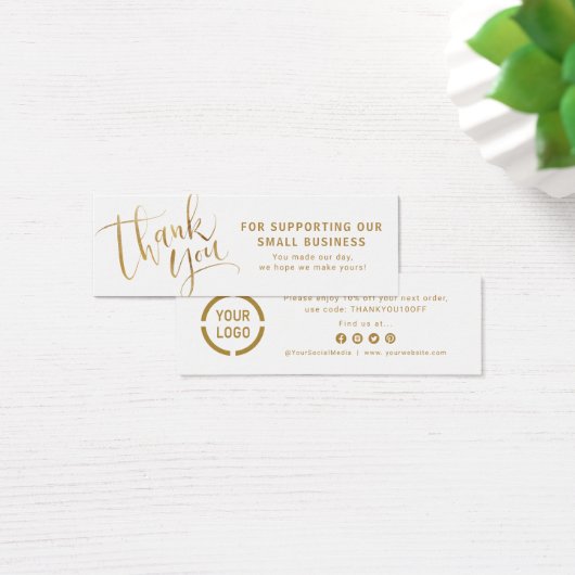 Logo de script Gold moderne entreprise merci insér (Bureau)