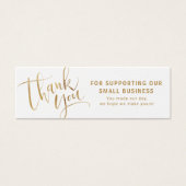 Logo de script Gold moderne entreprise merci insér (Devant)