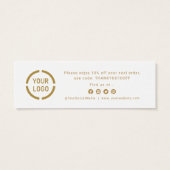 Logo de script Gold moderne entreprise merci insér (Dos)