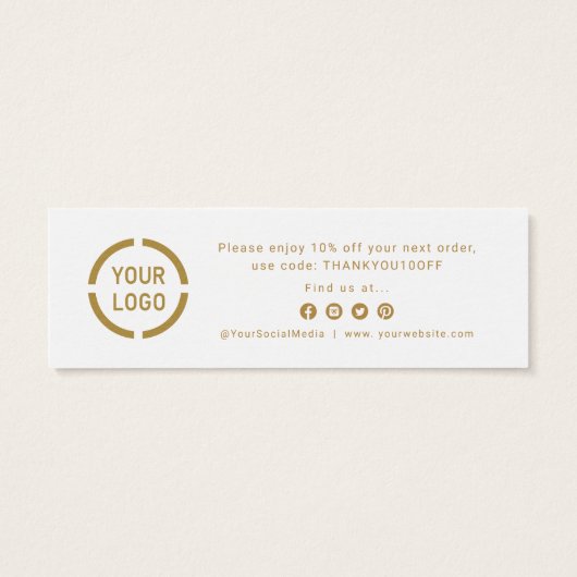 Logo de script Gold moderne entreprise merci insér (Dos)