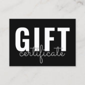 Logo de script moderne Certificat cadeau d'entrepr (Devant)