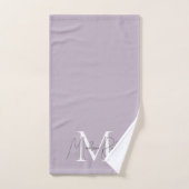 Logo de script monogramme moderne lavande (Serviette à main)