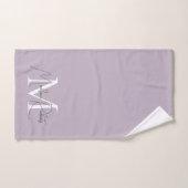 Logo de script monogramme moderne lavande (Serviette à main)