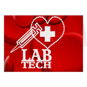 LOGO DE SERINGUE DE COEUR DE TECH DE LABORATOIRE -