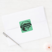 Logo de ski vert de Chamonix France autocollants d (Enveloppe)
