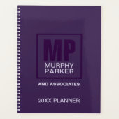 Logo de Sophisticated Eggplant Purple Square monog (Devant)